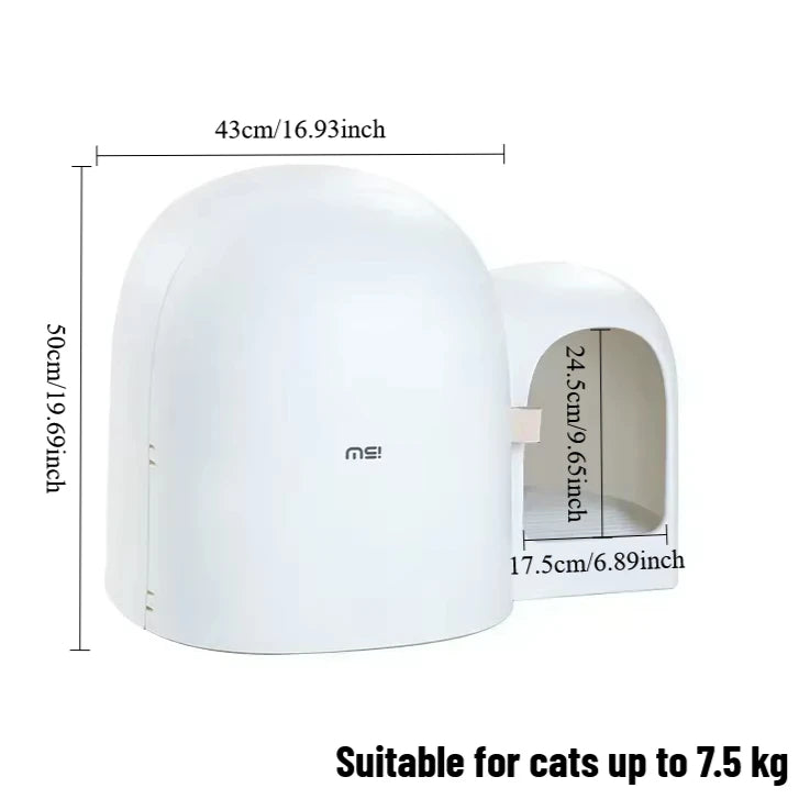 “Modern Enclosed Cat Litter Box & Hideaway – Stylish Cat Toilet