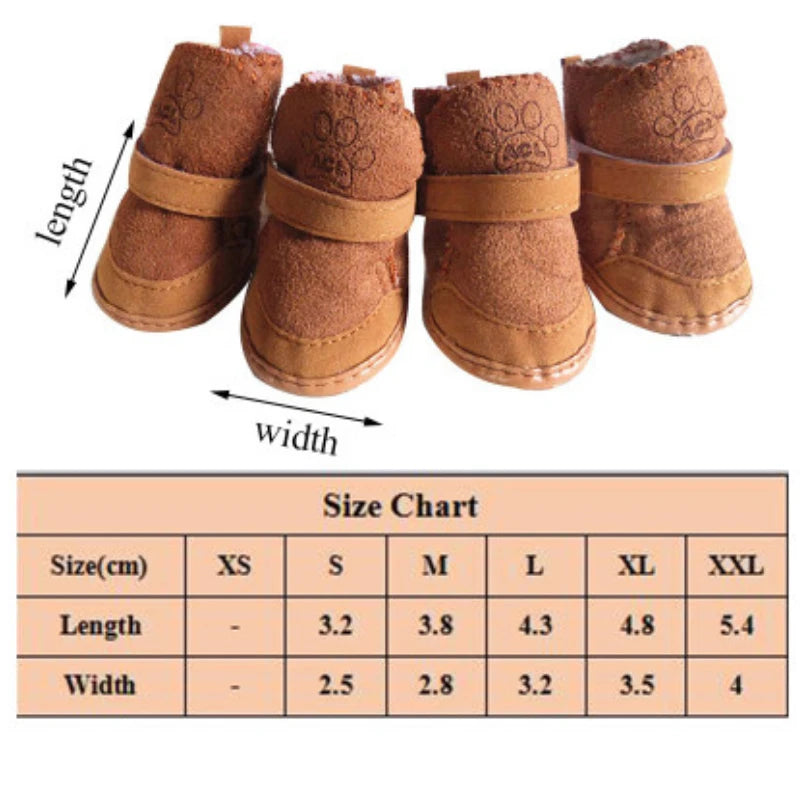 EURO VIBE Dog Winter Shoes | Warm Anti-Slip Pet Boots UK