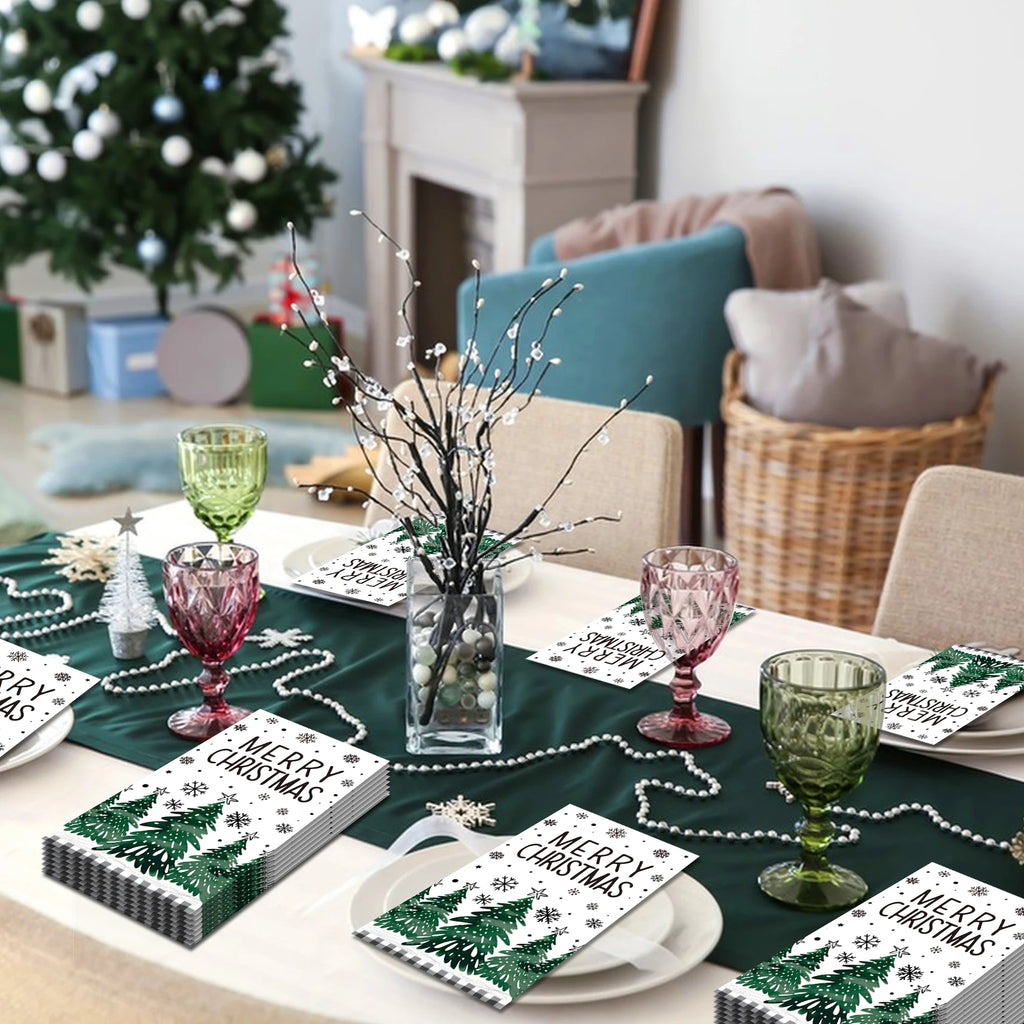 Christmas Disposable Paper Napkins Festive Party Set – EURO VIBE