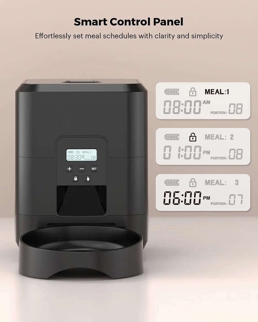 EURO VIBE Smart WiFi Automatic Pet Feeder | App-Controlled Dispenser