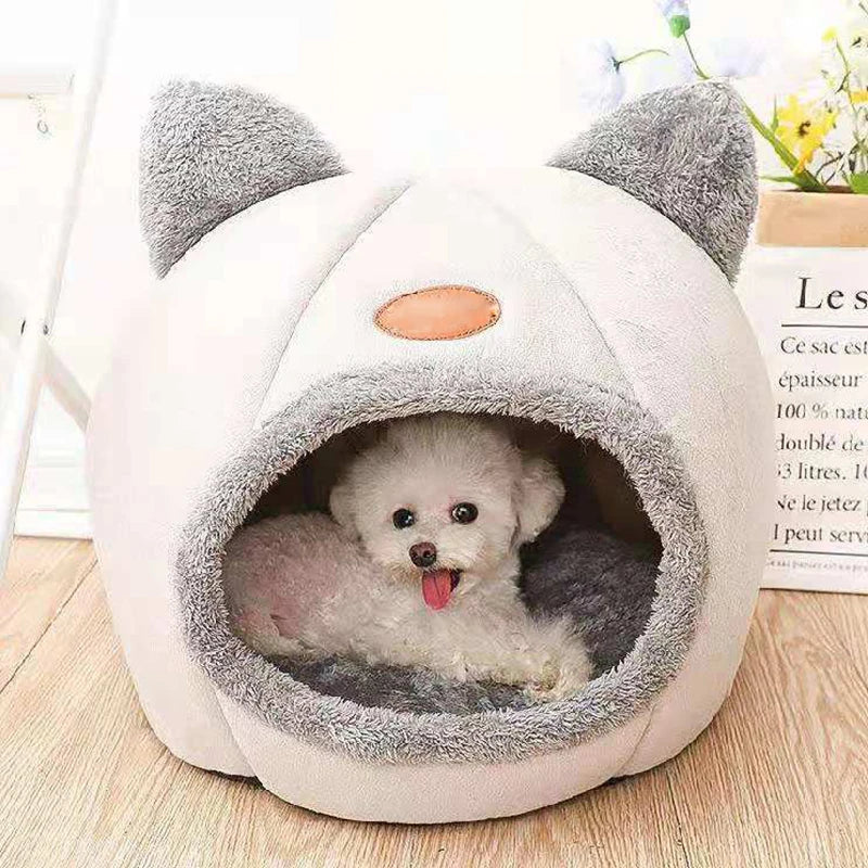 “Cozy Cat Bed House – Soft Warm Pet Cave for Indoor Cats & Kittens”