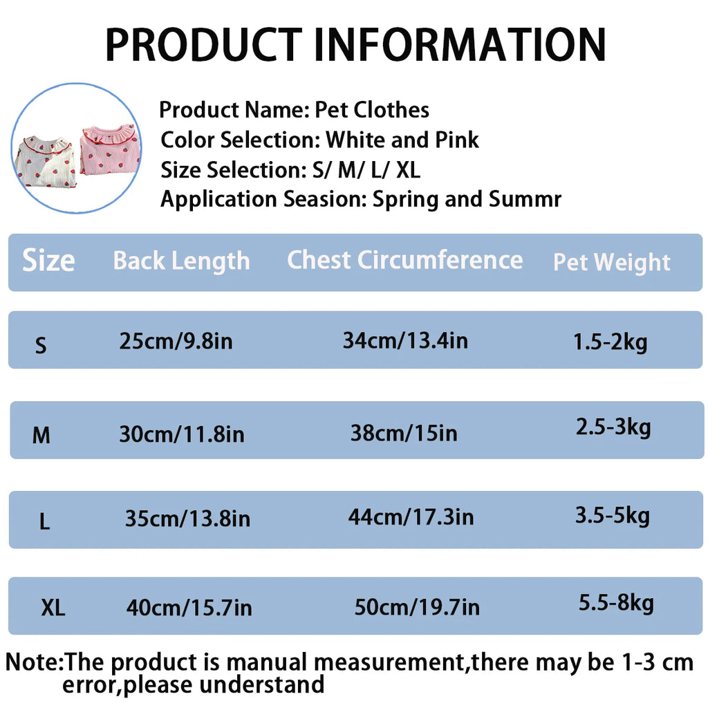 EURO VIBE Cute Dog Clothes | Breathable Summer Pet Outfit