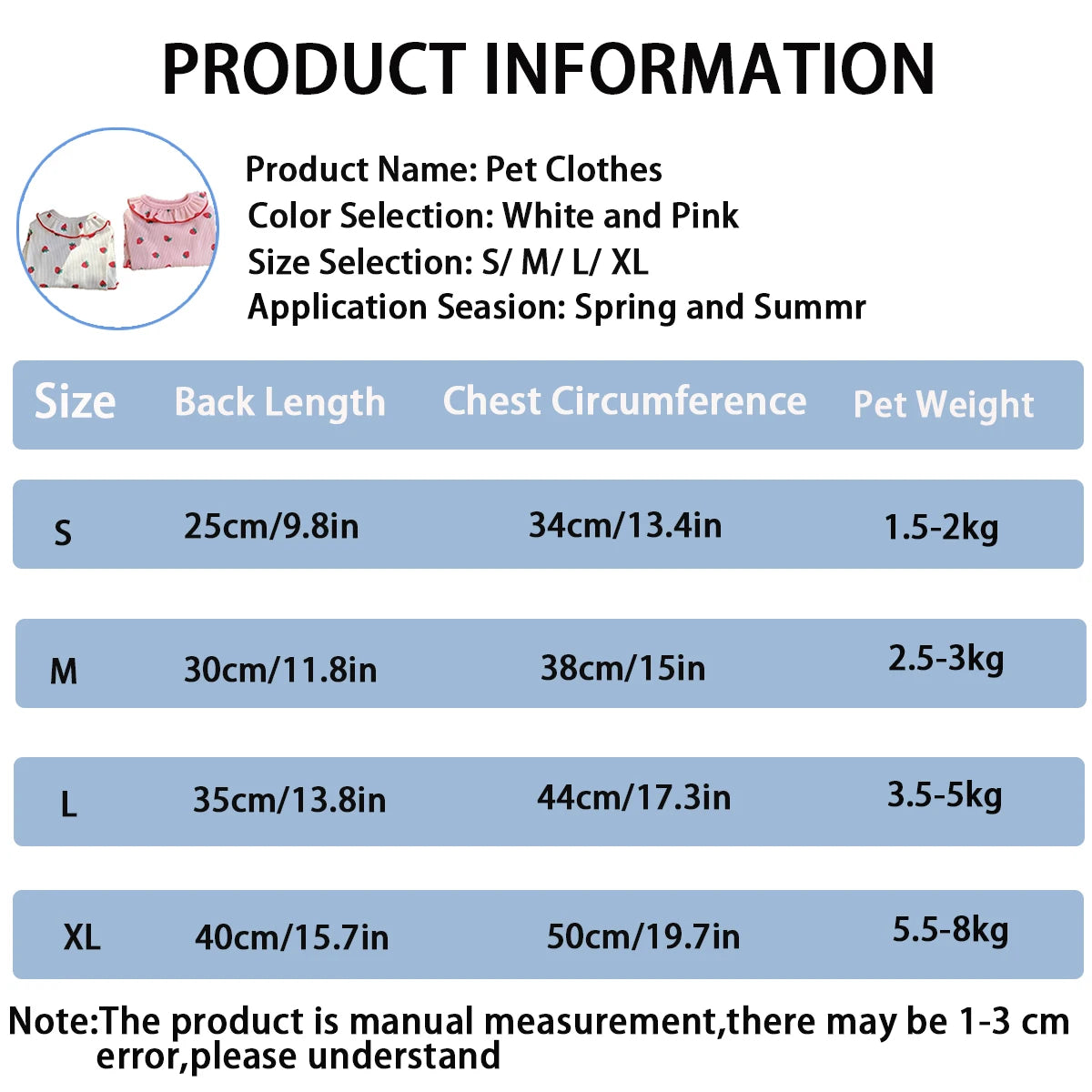 EURO VIBE Cute Dog Clothes | Breathable Summer Pet Outfit