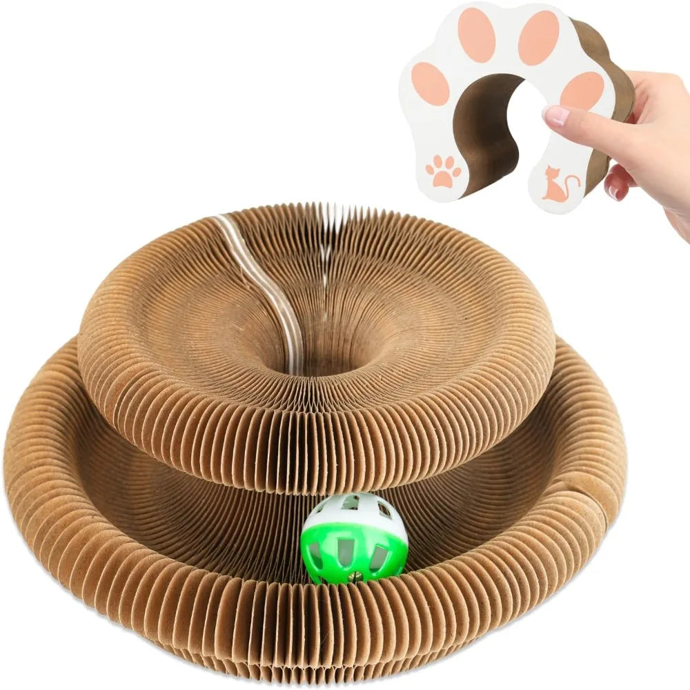 EURO VIBE Interactive Cardboard Cat Scratcher & Play Toy