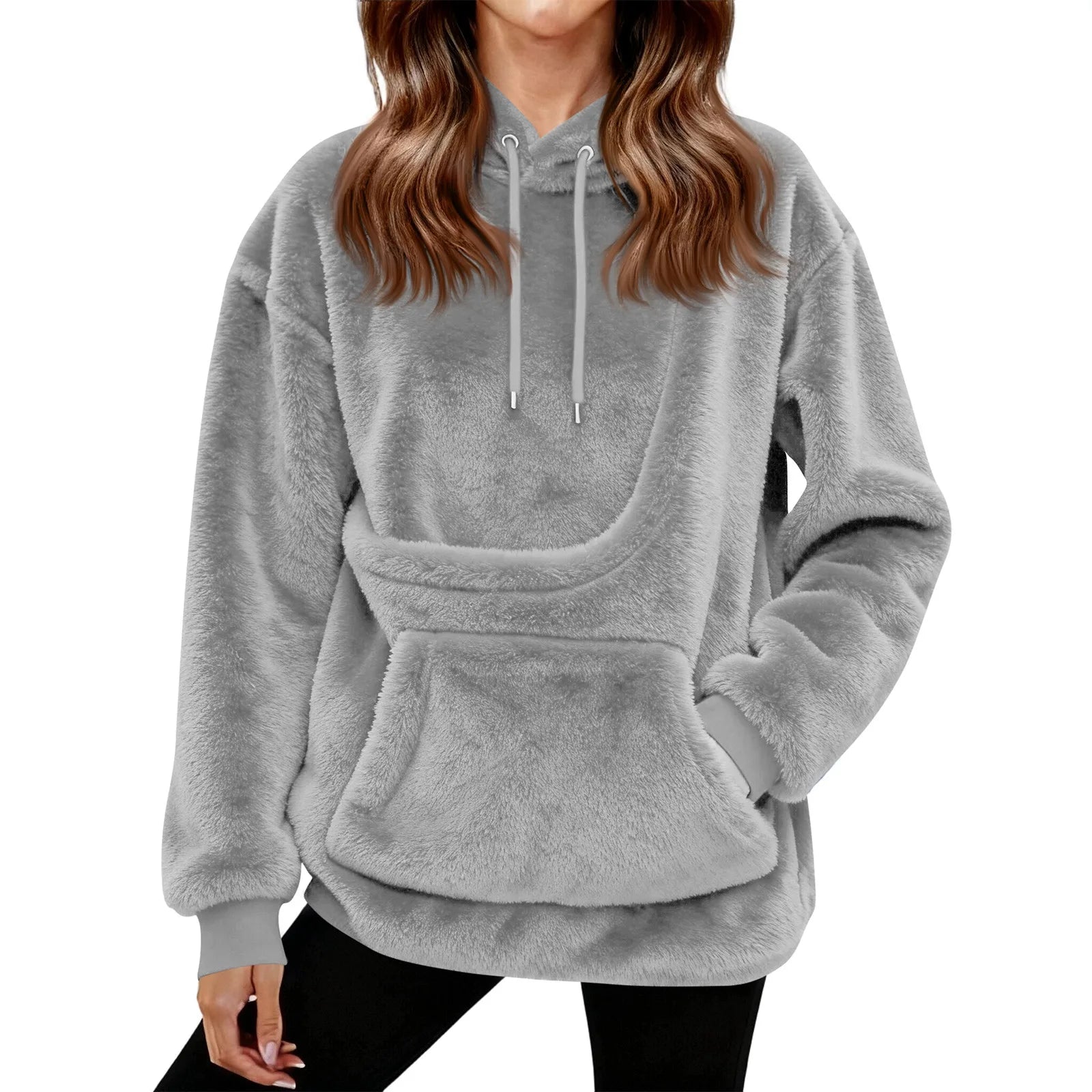 Women’s Fleece Hoodie | Casual Long Sleeve Hooded Top for Autumn Winter