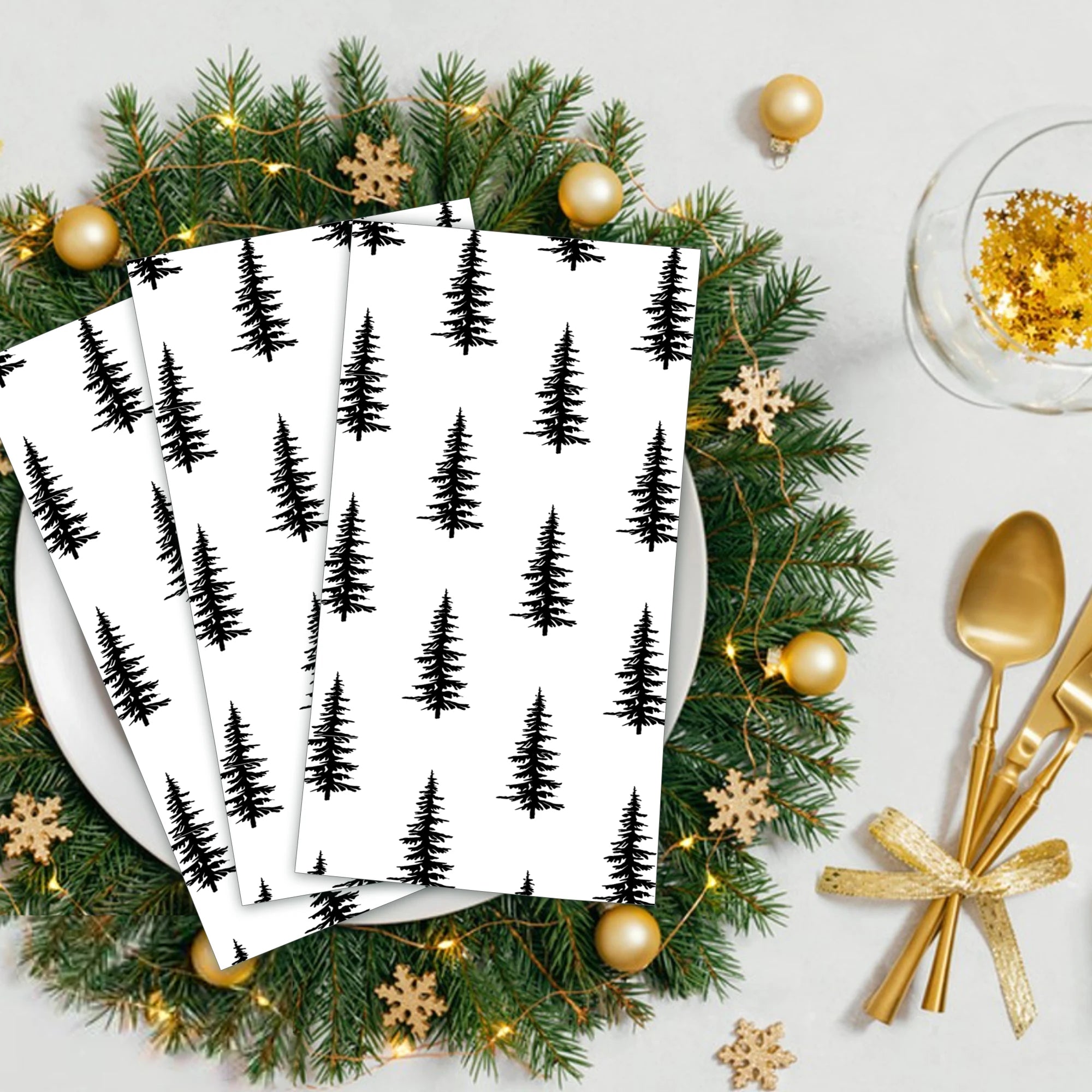 Christmas Disposable Paper Napkins Festive Party Set – EURO VIBE