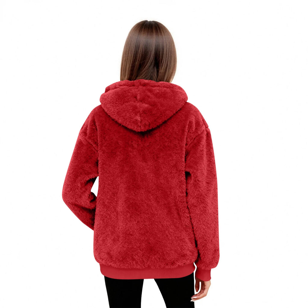 Women’s Fleece Hoodie | Casual Long Sleeve Hooded Top for Autumn Winter
