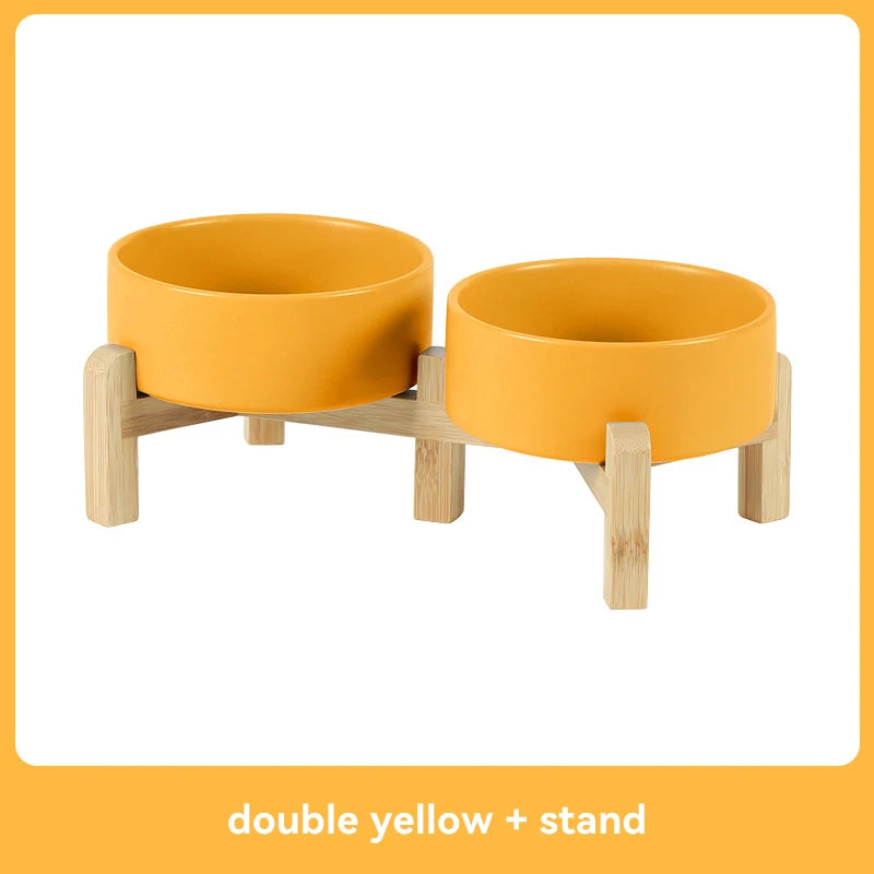 “Modern Elevated Pet Feeding Bowl Set – Raised Dog & Cat Feeder