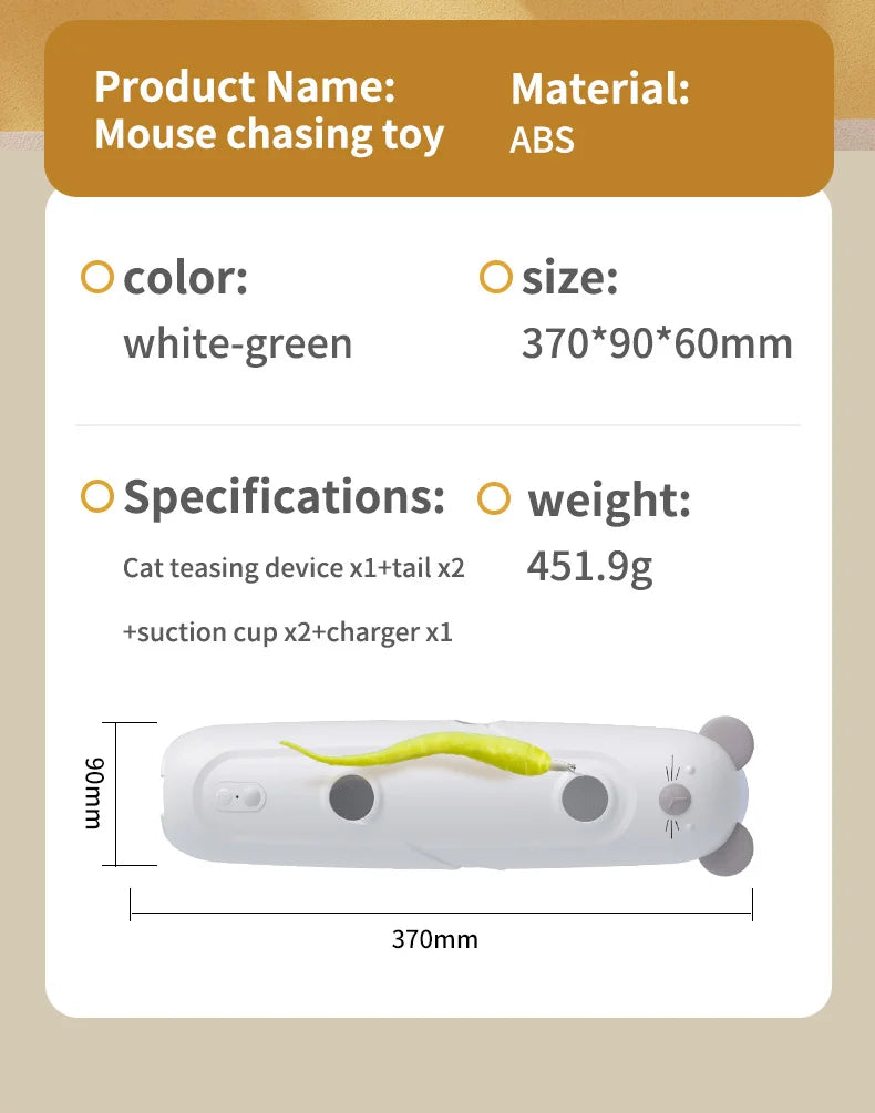 Smart Cat Toy Wall Mounted Mouse Chaser Interactive Pet Toy UK