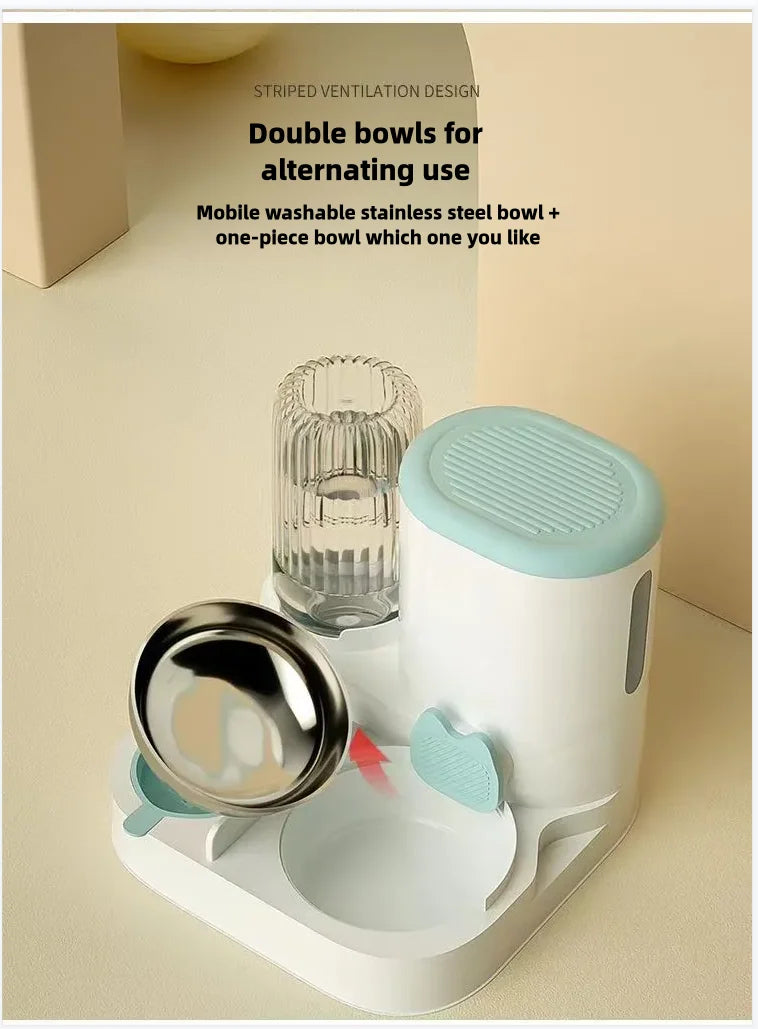 “2-in-1 Automatic Pet Feeder with Water Dispenser | Cat & Dog Feeder UK”