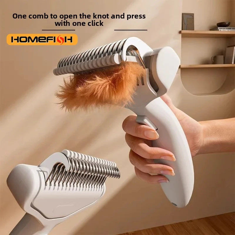 Self Cleaning Pet Hair Remover Brush for Dogs & Cats Grooming