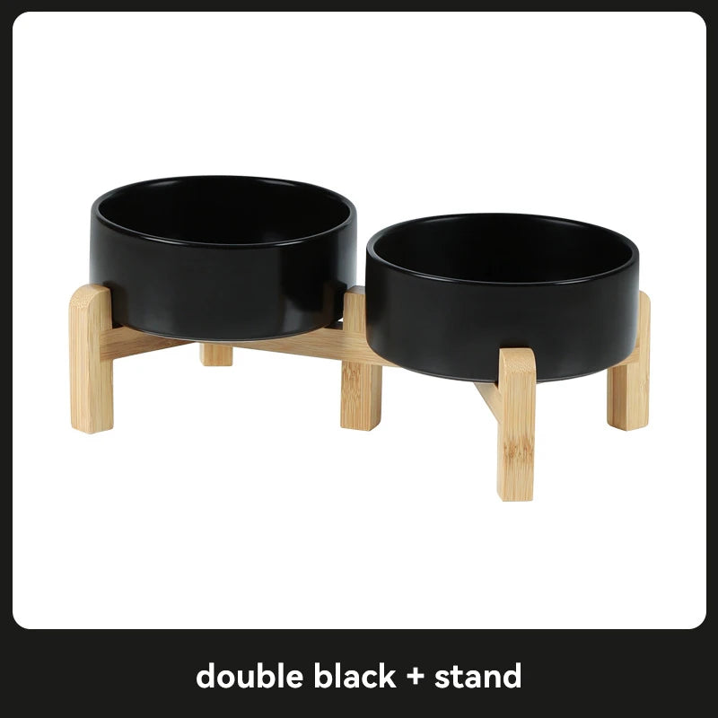 “Modern Elevated Pet Feeding Bowl Set – Raised Dog & Cat Feeder