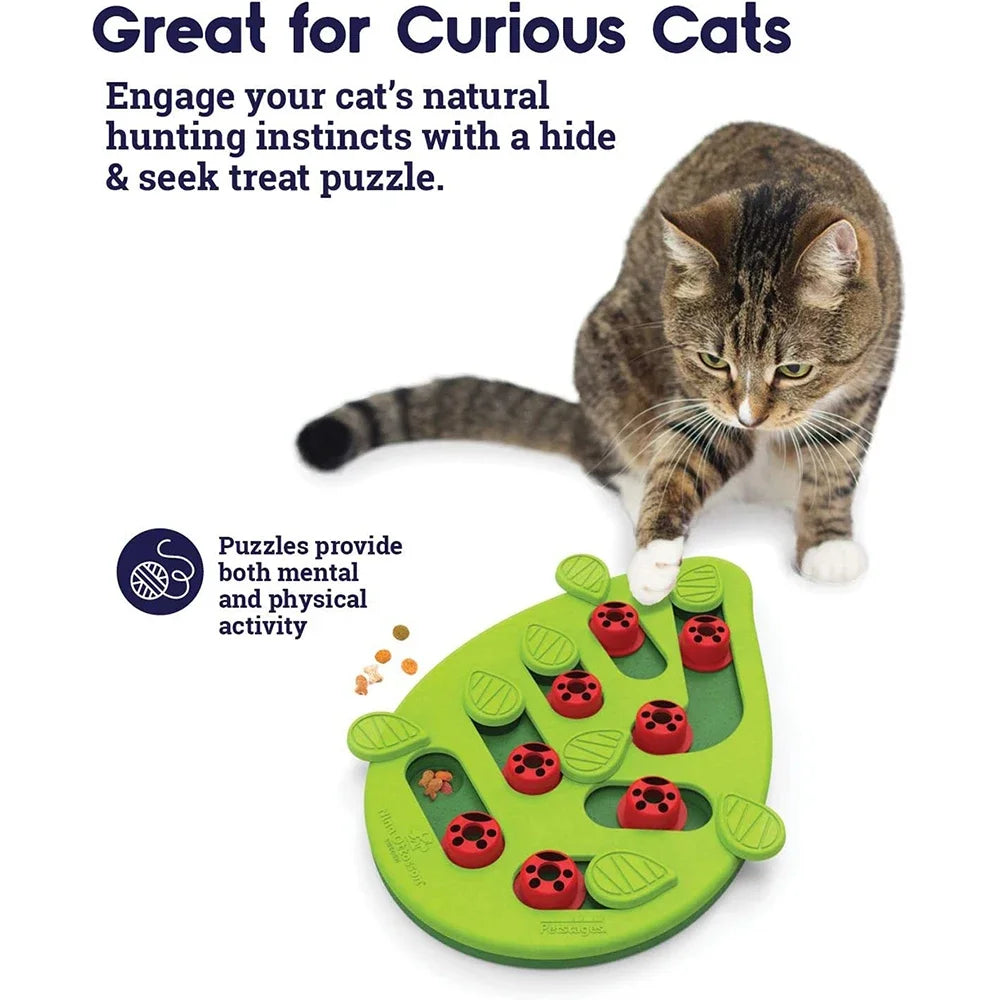 EURO VIBE Cat Puzzle Feeder | Interactive Slow Feeding Toy