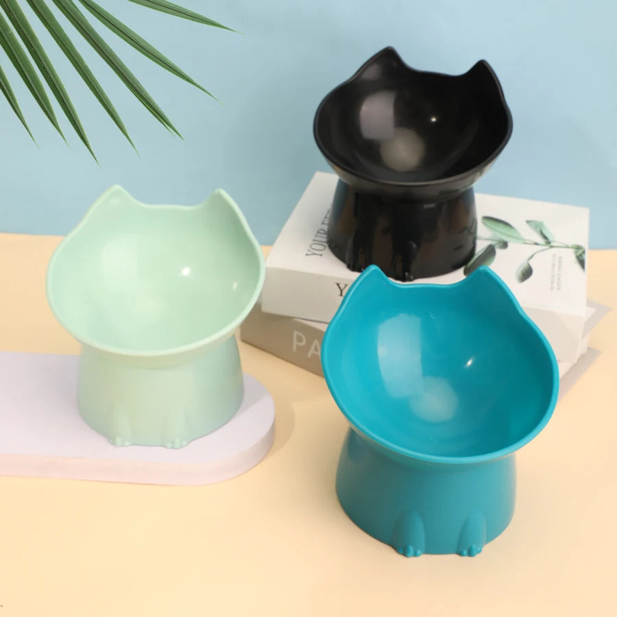 EURO VIBE Elevated Cat Bowl | Anti-Slip Pet Feeding Dish for Cats
