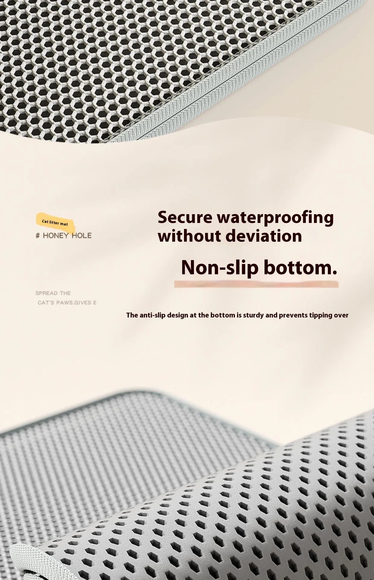 “2-Layer Cat Litter Mat – Waterproof Sand-Trap Non-Slip Floor Protector”