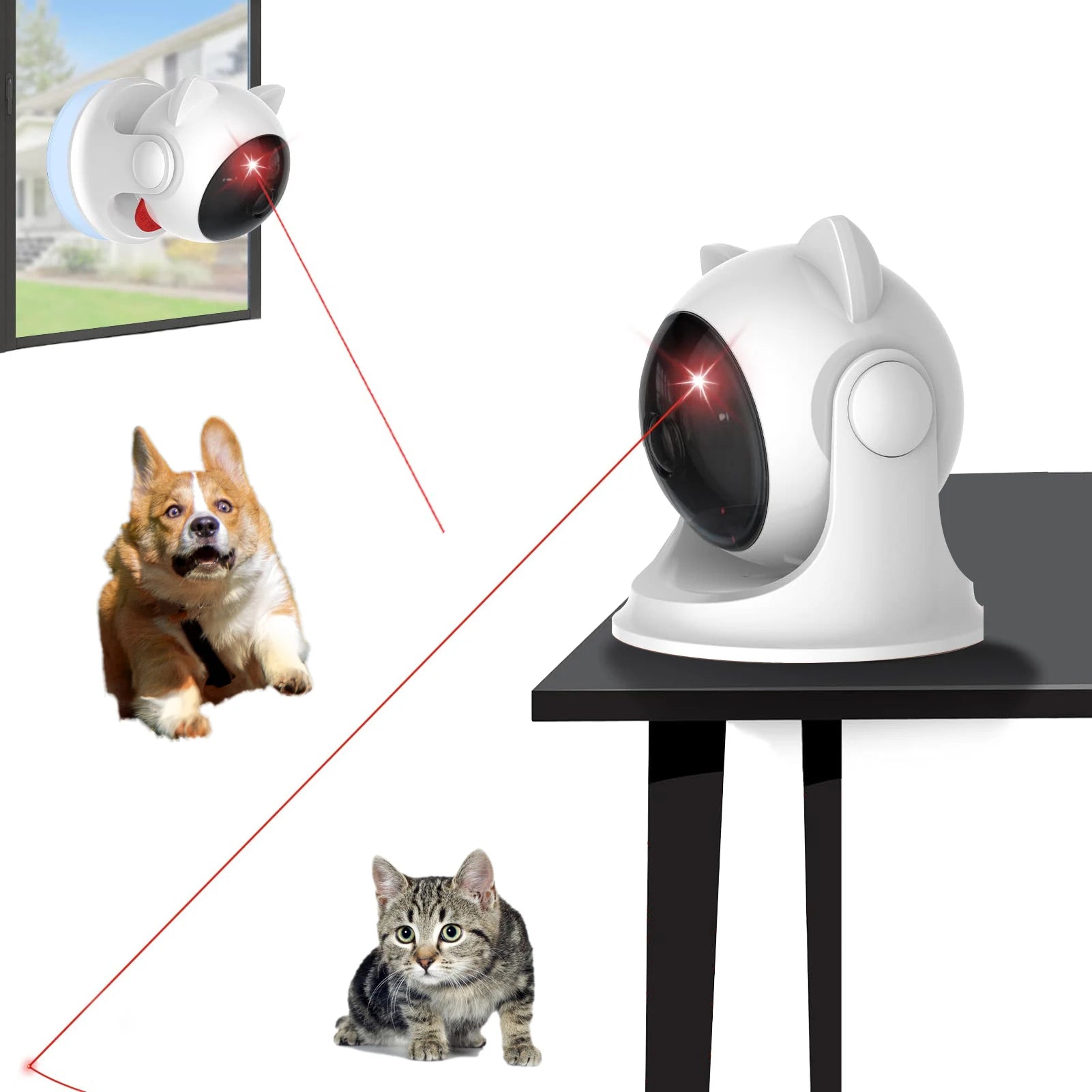 EURO VIBE Automatic Smart Laser Toy for Cats & Dogs – Interactive Pet Fun