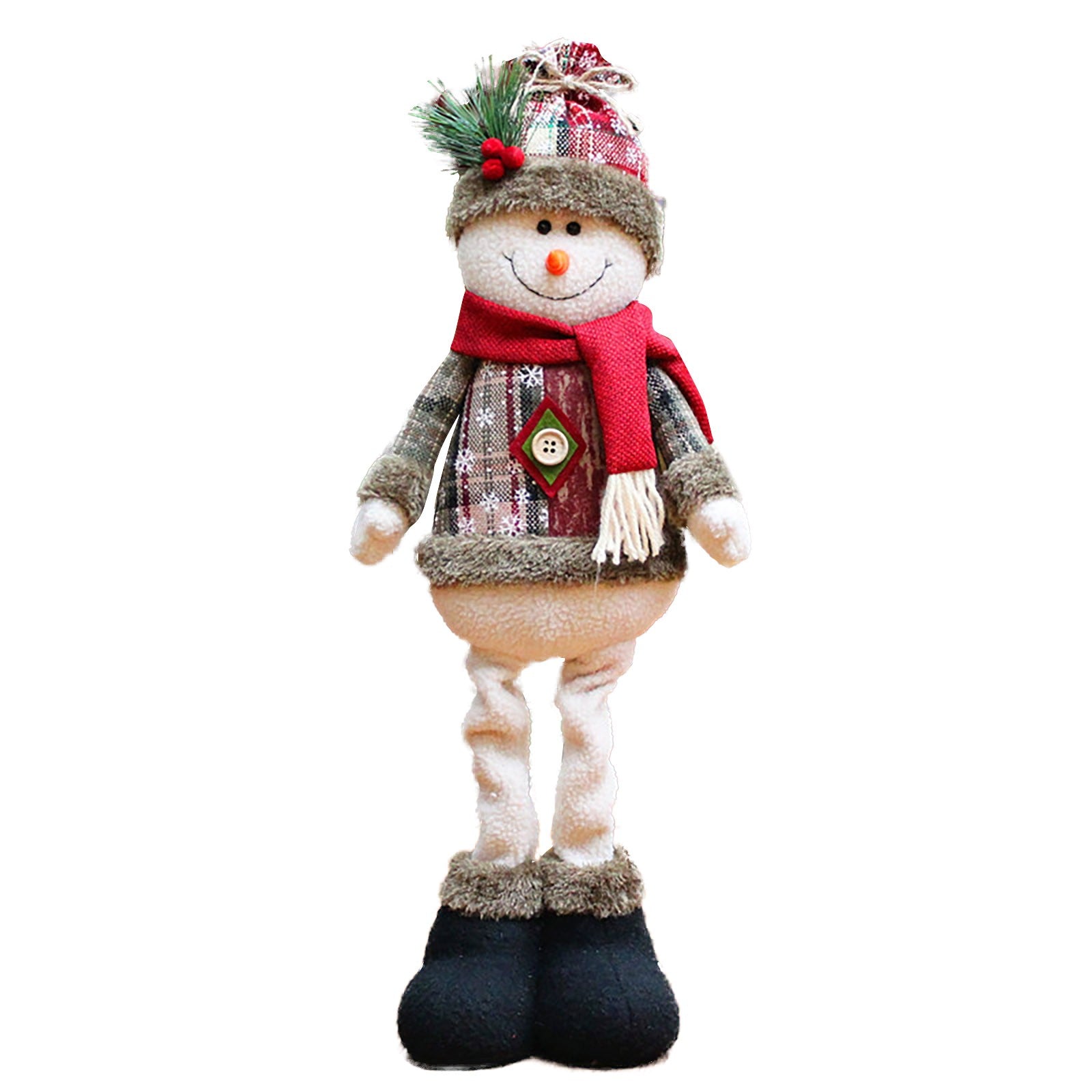 EURO VIBE Christmas Plush Santa, Snowman & Reindeer | Festive Decor Set