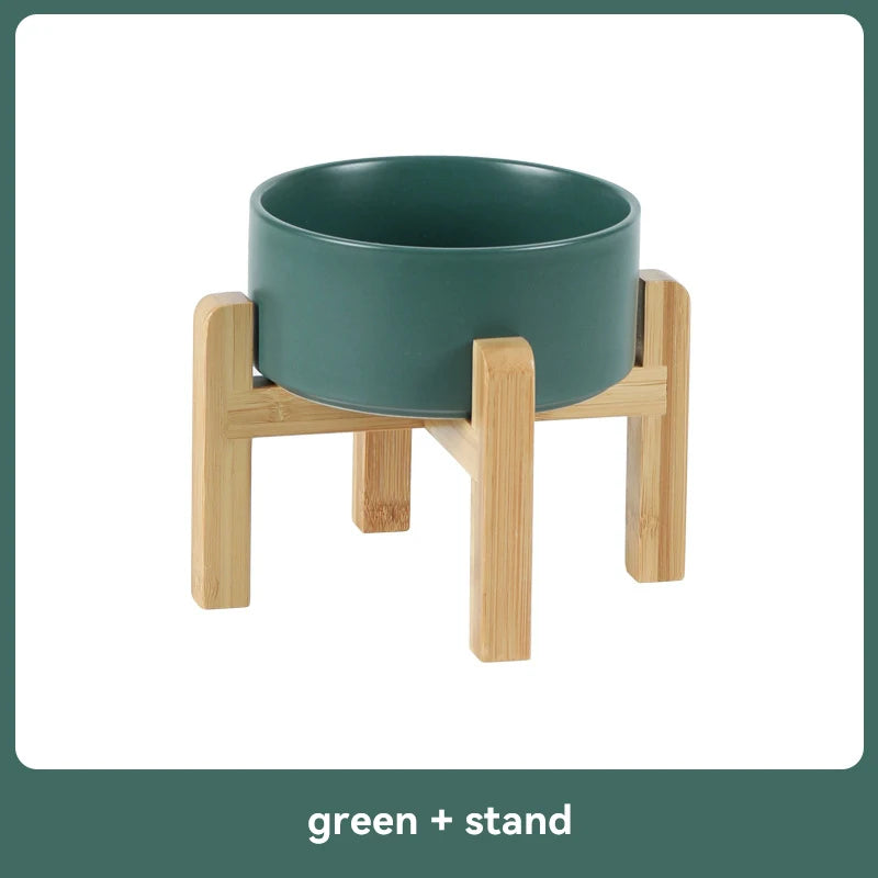 “Modern Elevated Pet Feeding Bowl Set – Raised Dog & Cat Feeder