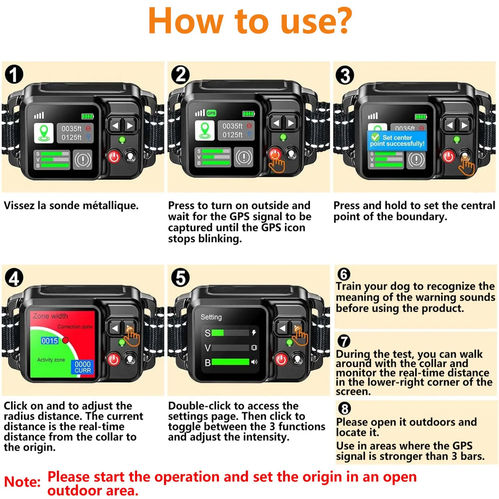 EURO VIBE GPS Dog Tracker Collar – Long-Range Safe Outdoor Pet Tracking