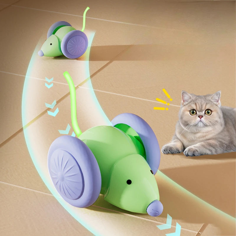 EURO VIBE Interactive Electric Mouse Cat Toy | Auto Moving Fun