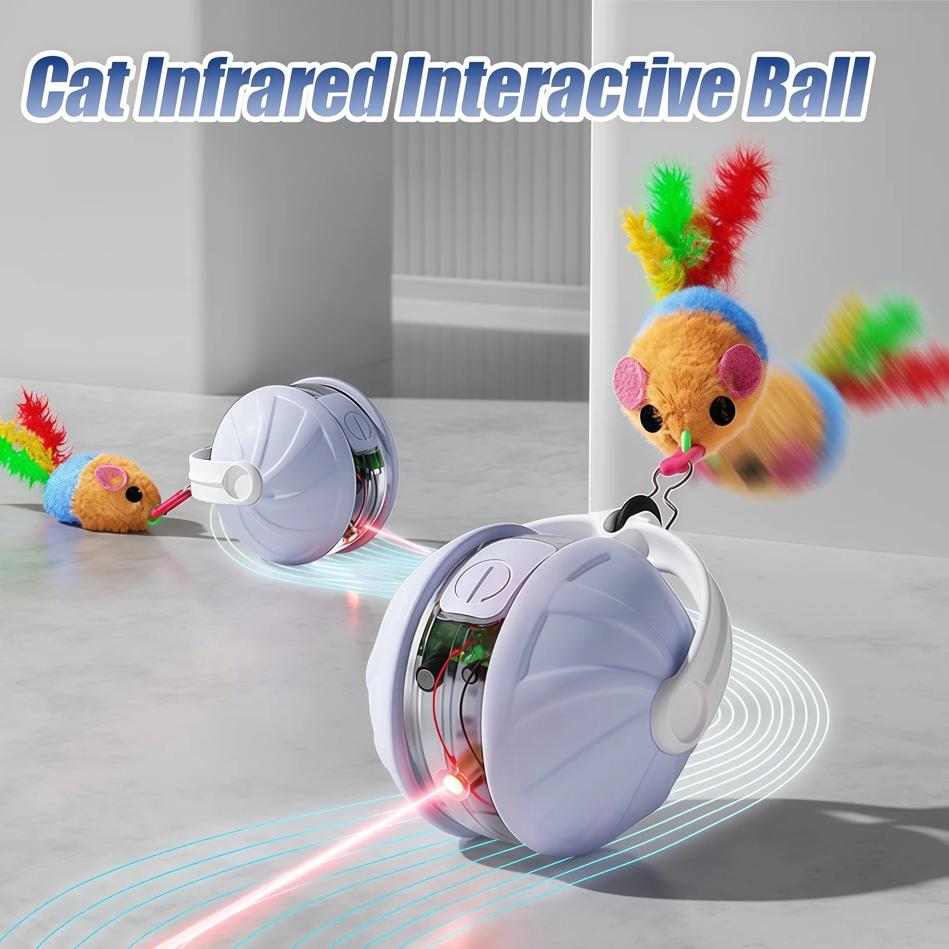 Cat Infrared Interactive Ball Toy for Cats | EURO VIBE UK