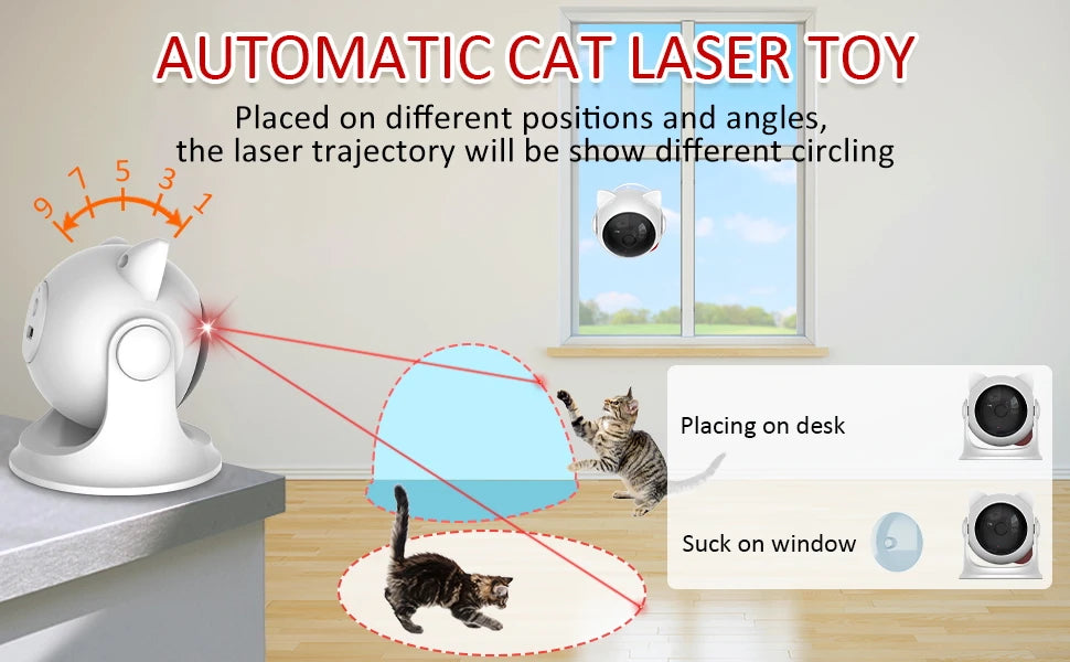 EURO VIBE Automatic Smart Laser Toy for Cats & Dogs – Interactive Pet Fun