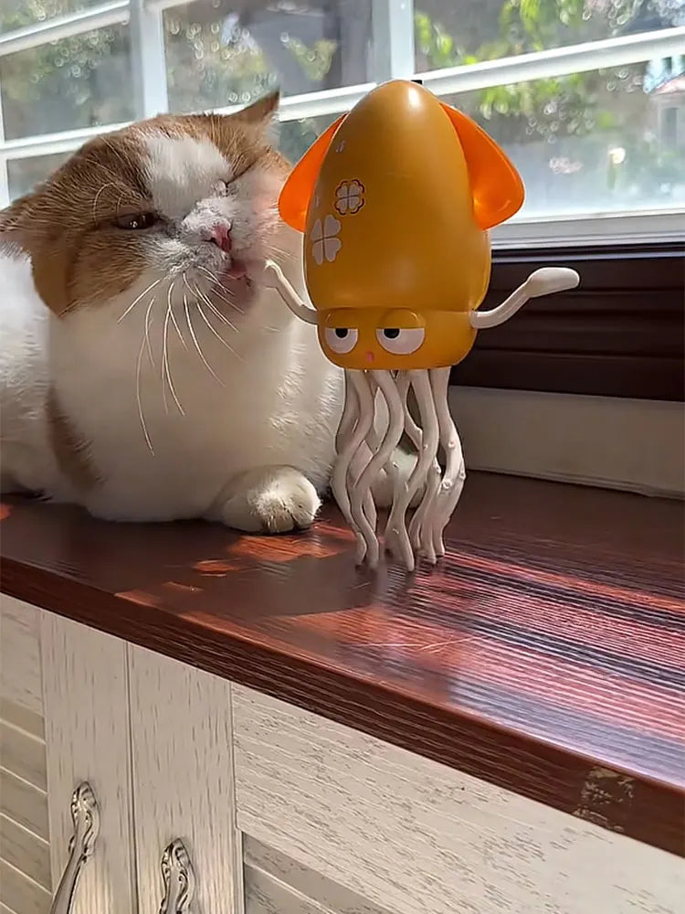 Interactive Light-Up Octopus Cat Toy | Battery Powered Fun Toy