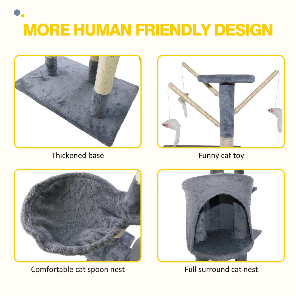 “Luxury Large Cat Tree Tower with Hideout & Scratching Posts