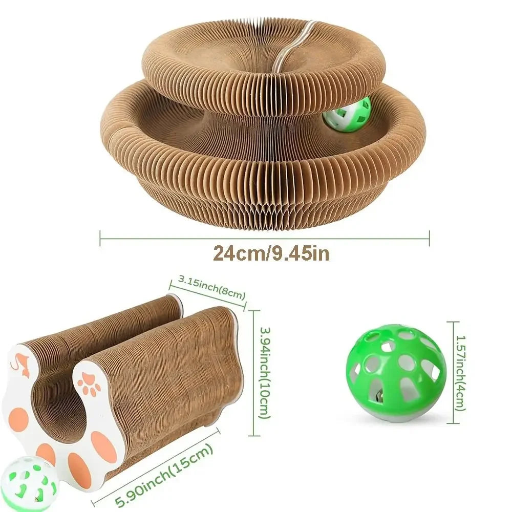 EURO VIBE Interactive Cardboard Cat Scratcher & Play Toy
