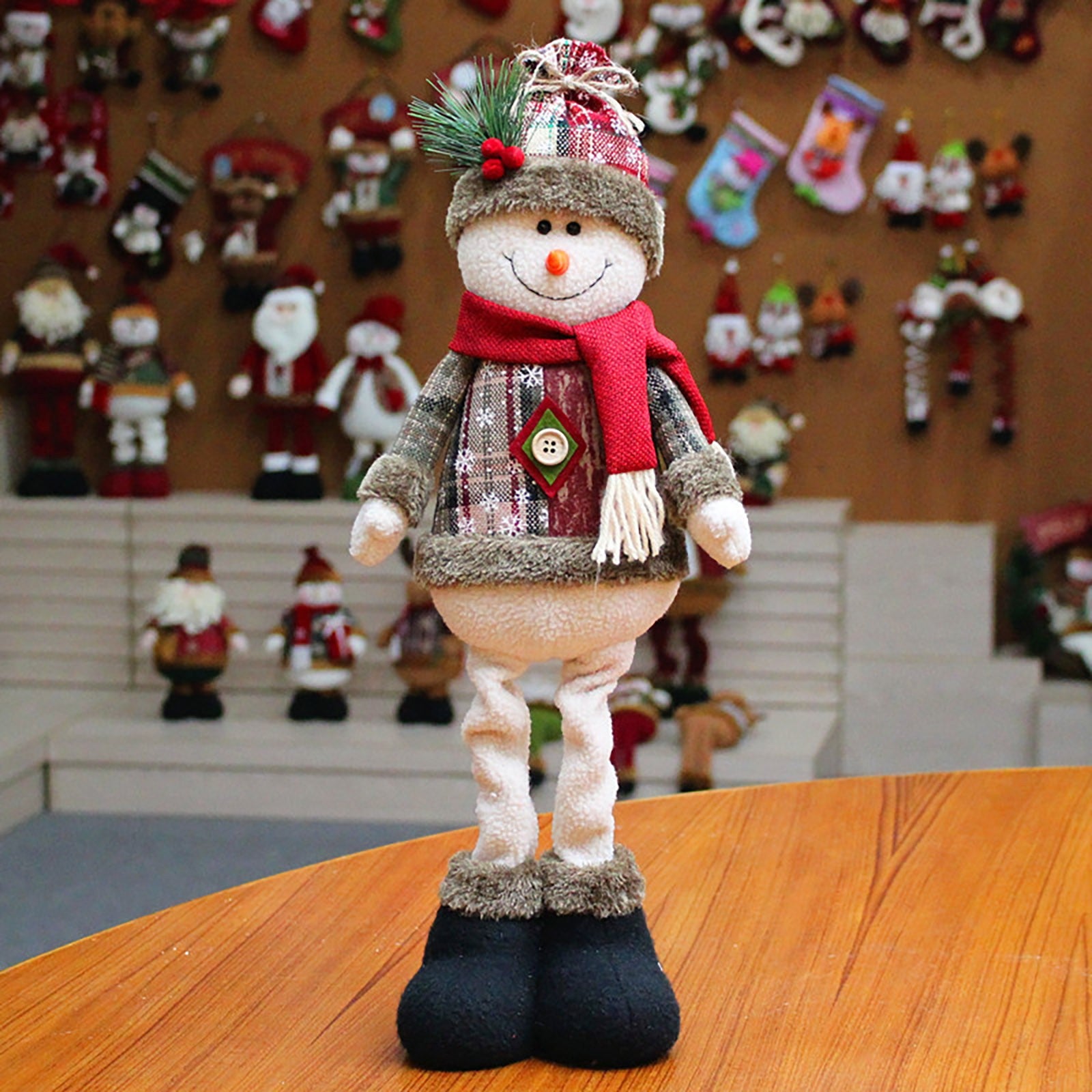EURO VIBE Christmas Plush Santa, Snowman & Reindeer | Festive Decor Set