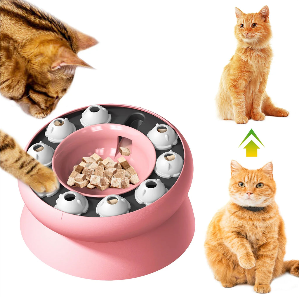 Interactive Cat Puzzle Feeder Slow Food Bowl Toy for Cats UK