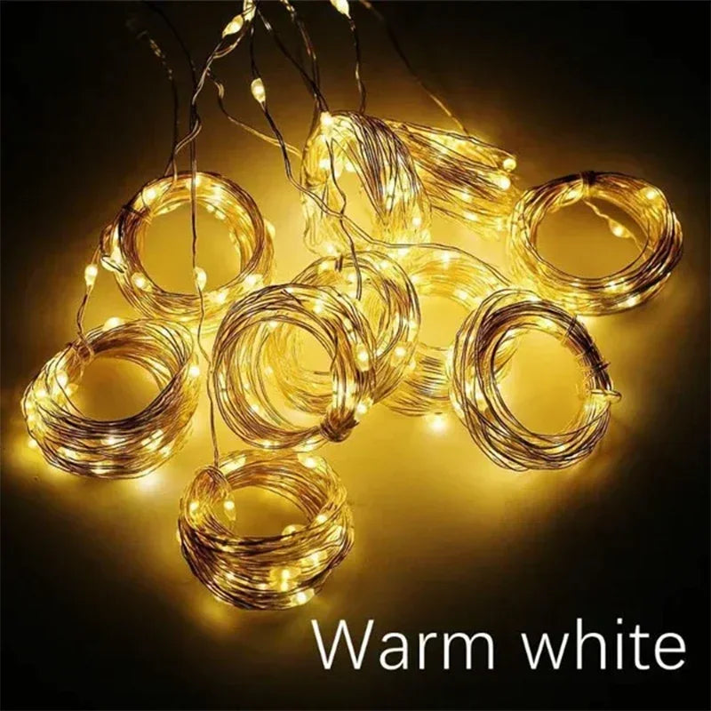 EURO VIBE 3M 300 LED Curtain Fairy Lights – Warm White Indoor Outdoor Décor