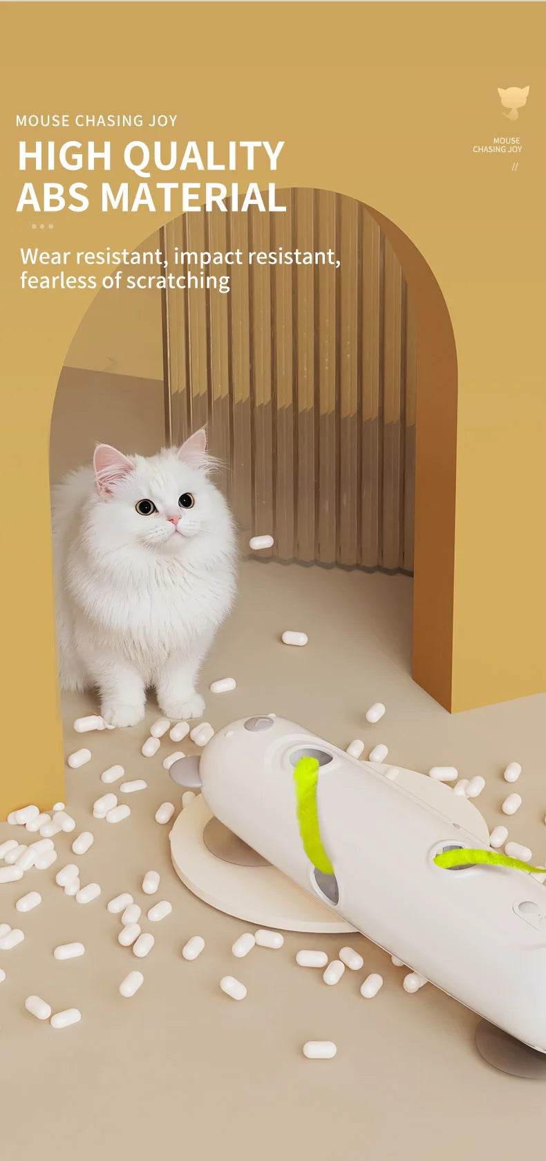 Smart Cat Toy Wall Mounted Mouse Chaser Interactive Pet Toy UK