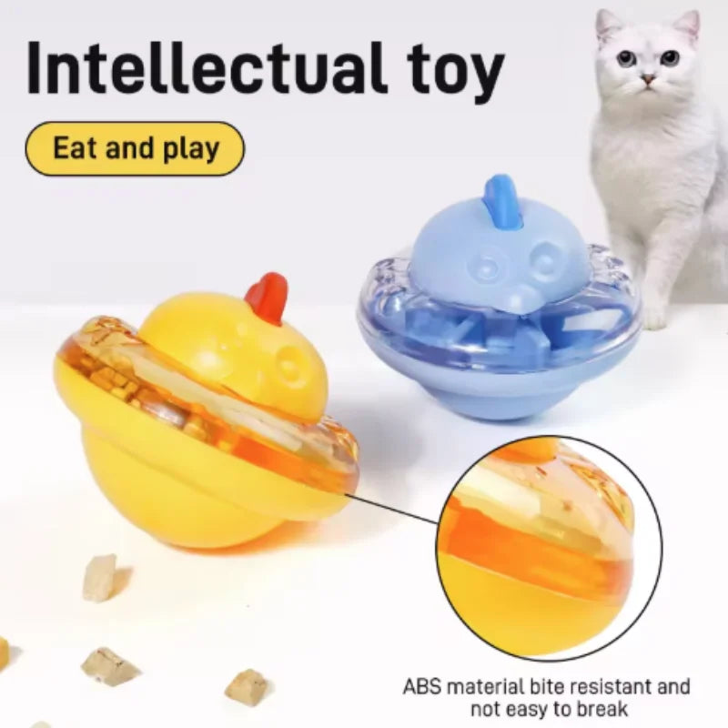 EURO VIBE Cat Treat Dispenser | Interactive Puzzle Feeder Toy