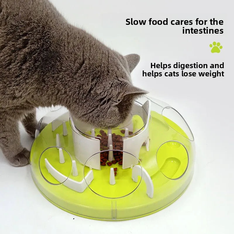 Cat Puzzle Feeder Interactive Foraging Maze Slow Feeder Toy UK