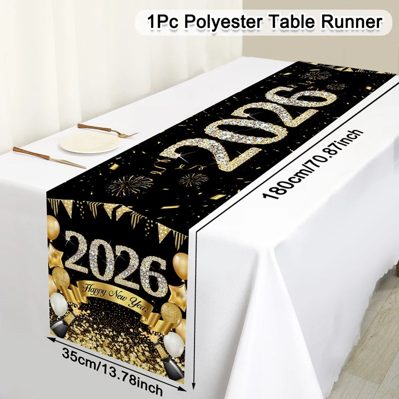 New Year 2026 Table Runner – Party Table Decor UK | EURO VIBE