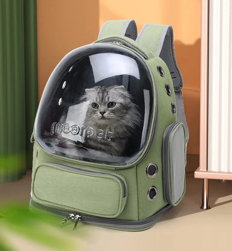 EURO VIBE Cat Space Backpack – Breathable Travel Carrier Bag UK