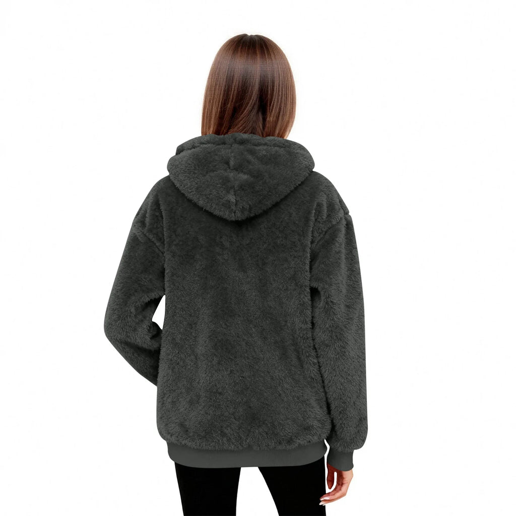 Women’s Fleece Hoodie | Casual Long Sleeve Hooded Top for Autumn Winter