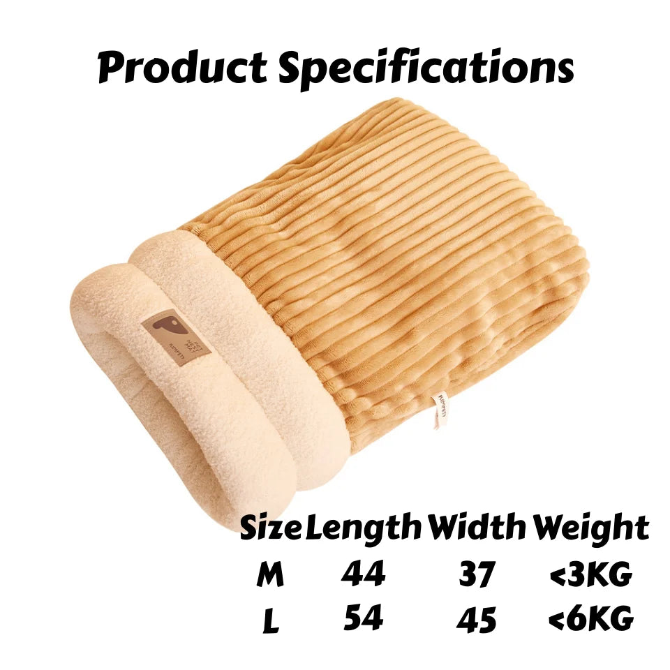 EURO VIBE Cosy Cat Sleeping Bag Bed | Warm Plush Hideaway