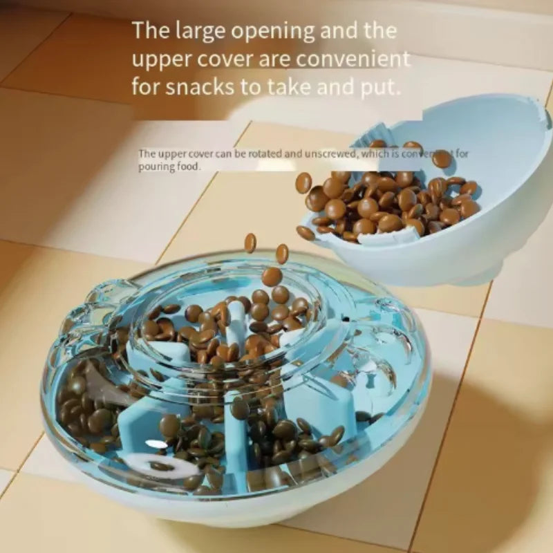 EURO VIBE Cat Treat Dispenser | Interactive Puzzle Feeder Toy