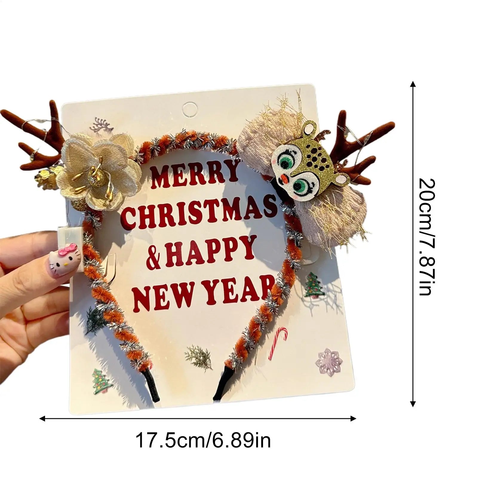 Christmas Reindeer Headband | Festive Holiday Hair Accessory – EURO VIBE