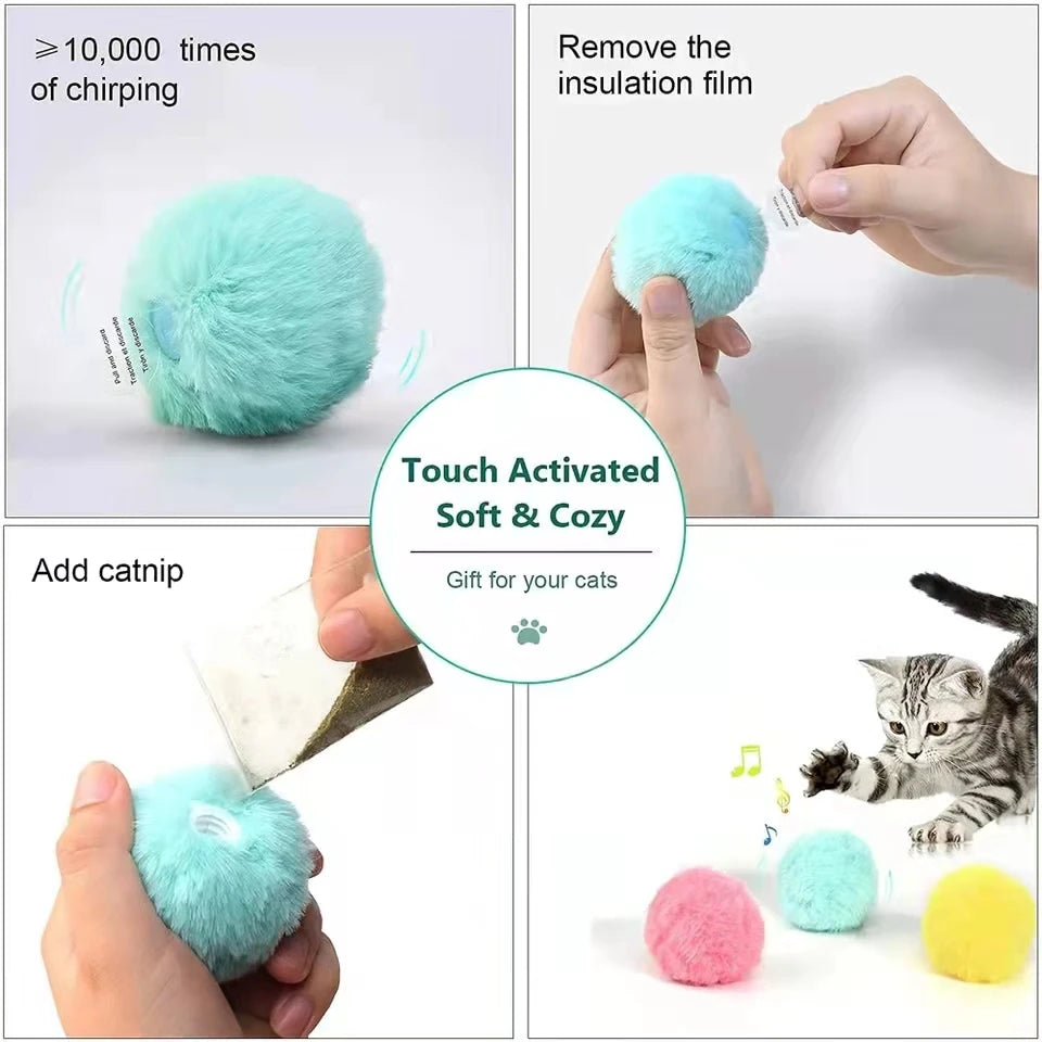 Smart Interactive Cat Toy Ball with Sound & Catnip | EURO VIBE