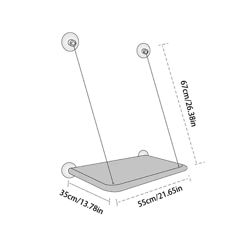 “Premium Cat Window Hammock – Strong Suction, Elevated Lounging Spot