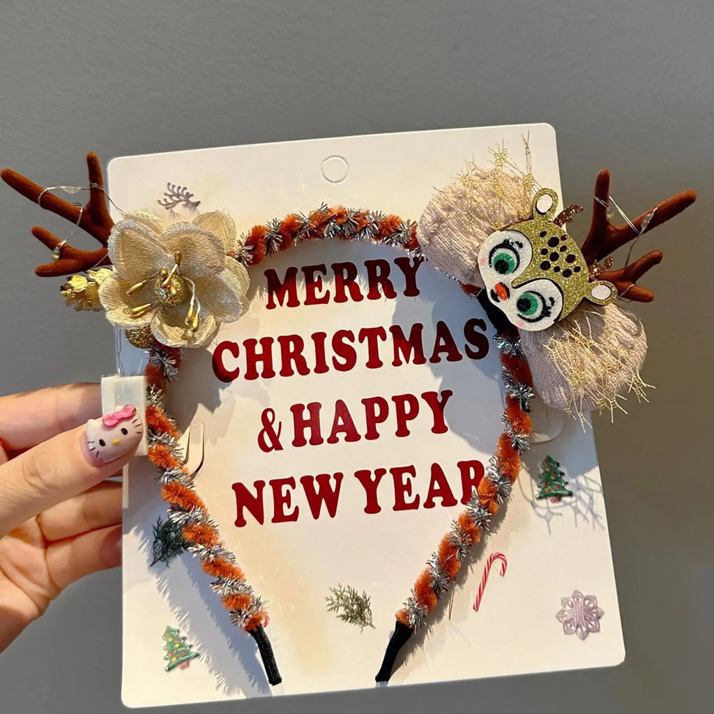 Christmas Reindeer Headband | Festive Holiday Hair Accessory – EURO VIBE