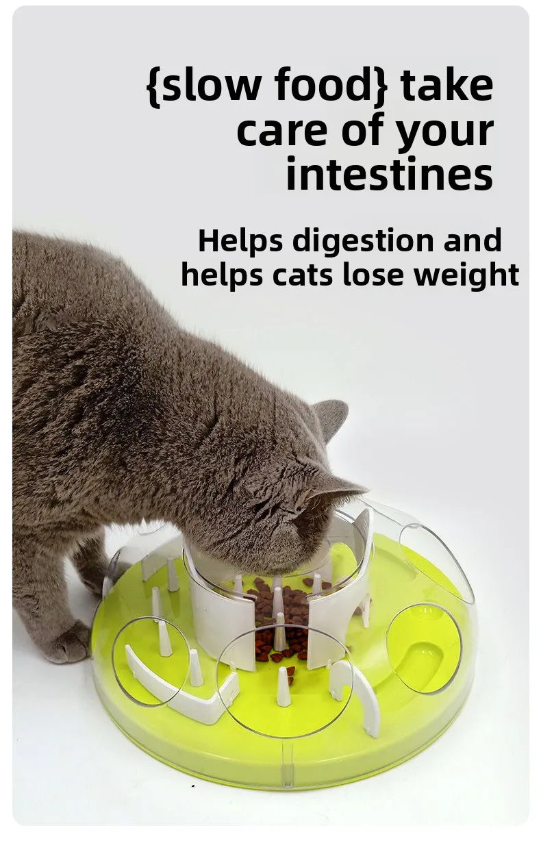 Cat Puzzle Feeder Interactive Foraging Maze Slow Feeder Toy UK