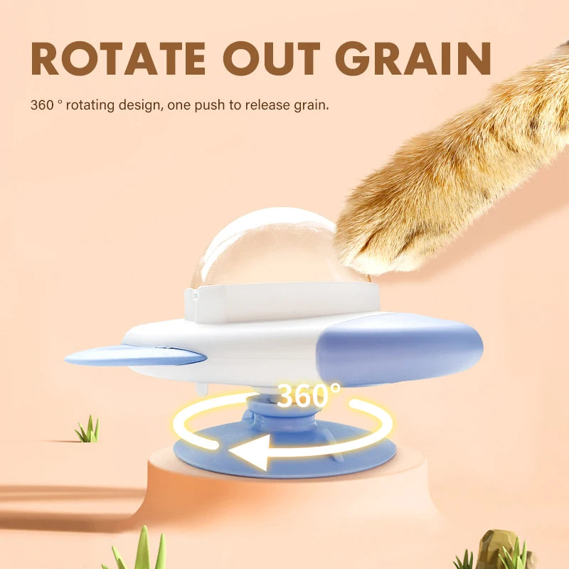 EURO VIBE Rocket Cat Treat Dispenser | Interactive Puzzle Toy