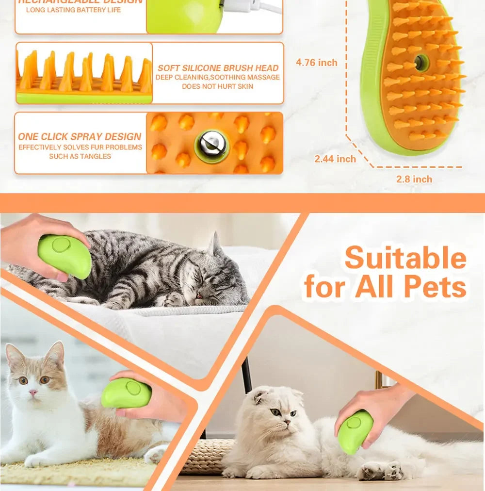 EURO VIBE Pet Grooming Brush | Deshedding Tool for Cats Dogs