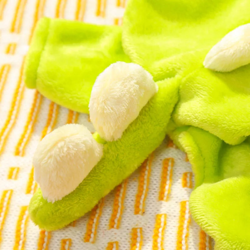 “Cute Dino Dog Costume – Green Dinosaur Outfit for Small & Medium Dogs