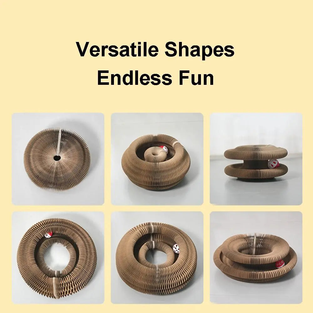 EURO VIBE Interactive Cardboard Cat Scratcher & Play Toy