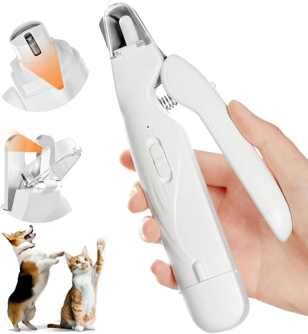 “LED Pet Nail Clipper – Safe Nail Trimmer with Guard for Dogs & Cats”